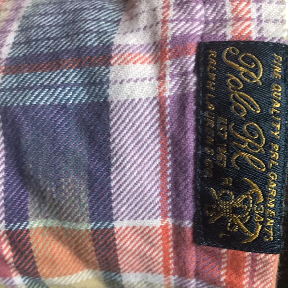 🚨B2G1 POLO RALPH LAUREN Purple Red Green Orange 2 Pockets Cotton Long Sleeve - Picture 3 of 4